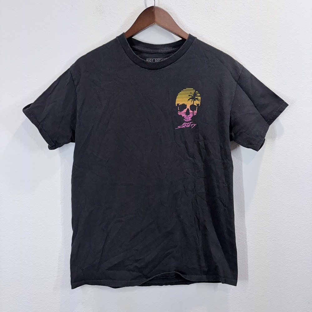 Riot Society Men's Graphic T-Shirt Size Medium Skull Tropical
